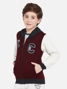 Octave Boys Typography Printed Hooded Sweatshirt