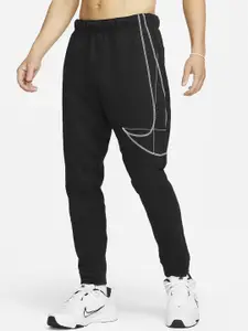 Nike Dri-FIT Men Brand Logo Printed Fleece Tapered Running Track Pants