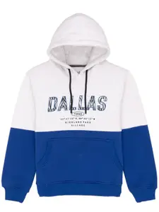Status Quo Boys Colourblocked Hooded Cotton Sweatshirt