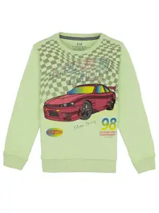 Status Quo Boys Printed Round Neck Cotton Sweatshirt