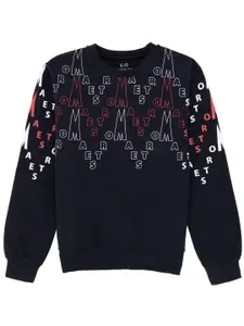 Status Quo Boys Typography Printed Cotton Sweatshirt