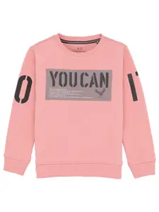 Status Quo Boys Typography Printed Cotton Sweatshirt