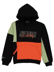 Status Quo Boys Printed Hooded Cotton Sweatshirt