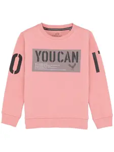 Status Quo Boys Typography Printed Cotton Sweatshirt