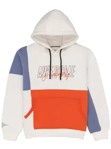 Status Quo Boys Colourblocked Hooded Cotton Sweatshirt