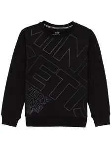 Status Quo Boys Typography Printed Long Sleeves Cotton Pullover
