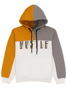 Status Quo Boys Colourblocked Hooded Cotton Sweatshirt