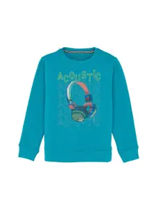 Status Quo Boys Graphic Printed Cotton Pullover Sweatshirt