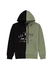 Status Quo Boys Colourblocked Hooded Cotton Sweatshirt