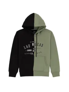 Status Quo Boys Colourblocked Hooded Cotton Sweatshirt