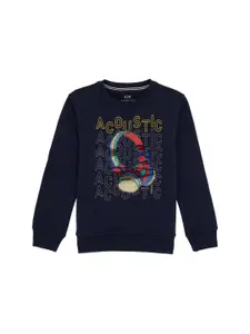 Status Quo Boys Graphic Printed Cotton Pullover Sweatshirt