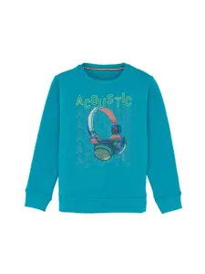 Status Quo Boys Graphic Printed Cotton Pullover Sweatshirt