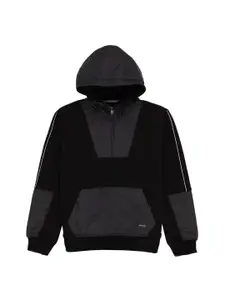 Status Quo Boys Hooded Half Zipper Cotton Sweatshirt