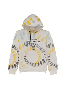 Status Quo Boys Abstract Printed Hooded Cotton Sweatshirt