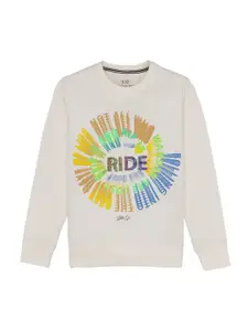 Status Quo Boys Graphic Printed Cotton Pullover Sweatshirt