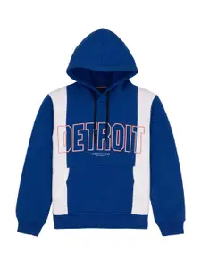 Status Quo Boys Printed Hooded Cotton Sweatshirt