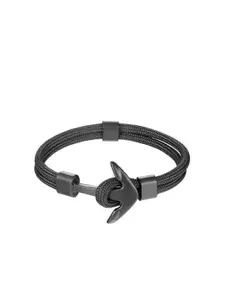 WROGN Men Rhodium-Plated Wraparound Bracelet