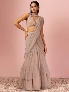 Indya Luxe Embellished Ready to Wear Saree