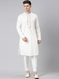 TheEthnic.Co Yoke Design Thread Work Pure Cotton Kurta