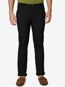 Greenfibre Men Checked Slim Fit Cotton Trousers