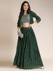 MADHURAM Embroidered Ready to Wear Lehenga & Choli with Jacket