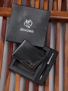 ZEVORA Men Pen & Leather Wallet Gift Set