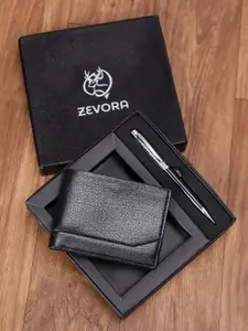 ZEVORA Men Pen & Leather Wallet Gift Set