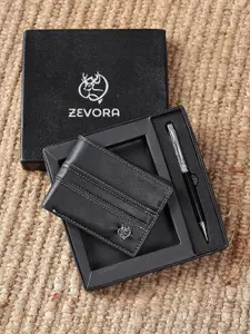 ZEVORA Men Pen & Wallet Leather Accessory Gift Set