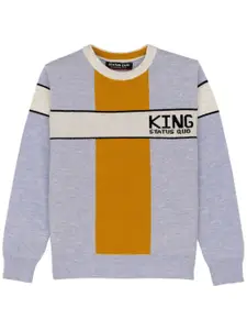 Status Quo Boys Colourblocked Acrylic Pullover Sweater