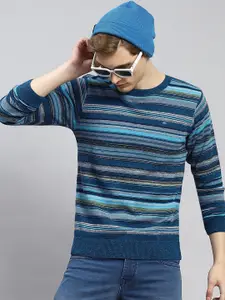 Monte Carlo Striped Long Sleeves Woolen Pullover