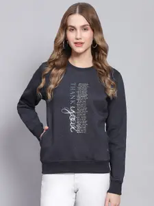 Monte Carlo Typography Printed Cotton Sweatshirt
