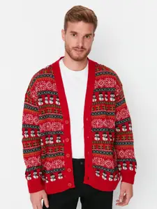 Trendyol Self Design Front-Open Sweater Sweater