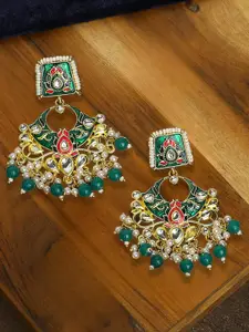 OOMPH Kundan Studded Floral Chandbalis