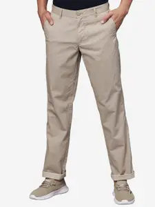 t-base Men Self Design Textured Straight Fit Chinos