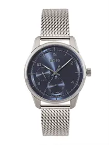 Hugo Boss Men Sophio Solid Dial & Stainless Steel Bracelet Style Analogue Watch 1513942