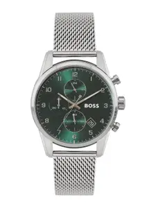 Hugo Boss Men Skymaster Stainless Steel Bracelet Style Chronograph Watch 1513938