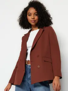 Trendyol Double-Breasted Notched Lapel Collar Blazers