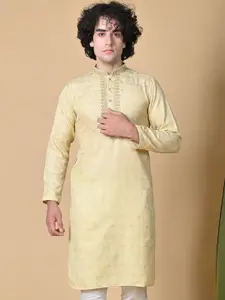 MAAHI FABS Woven Design Thread Work Regular Kurta