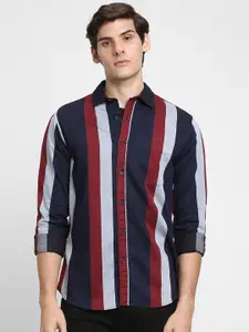 Dennis Lingo Slim Fit Striped Cotton Casual Shirt