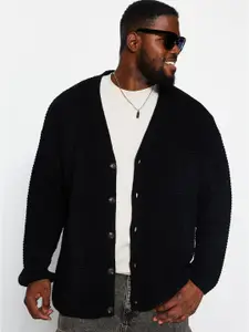 Trendyol Ribbed Long Sleeves Acrylic Cardigan Sweater
