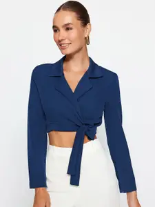Trendyol Double-Breasted Casual Crop Blazer