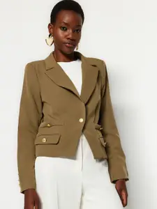 Trendyol Single-Breasted Notched Lapel Crop Blazers