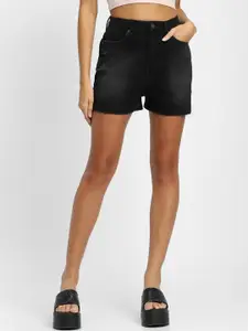 FOREVER 21 Women Mid Rise Washed Denim Shorts