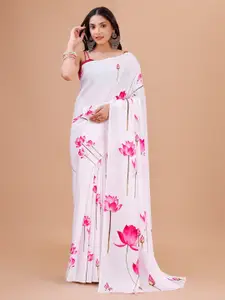 Indian Fashionista Floral Printed Silk Blend Saree