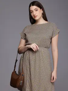 Allen Solly Woman Floral Printed Fit & Flare Dress