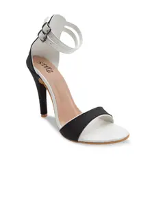 stylzrepublic Colourblocked Stiletto Heels With Ankle Loop