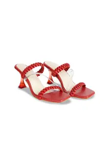 stylzrepublic Textured Block Heels