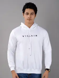 VILLAIN Brand Logo Printed Hooded Sweatshirt