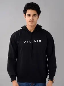 VILLAIN Brand Logo Printed Hooded Sweatshirt