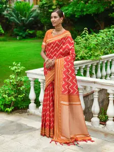 VISHNU WEAVES Ethnic Motifs Woven Design Zari Bhagalpuri Saree